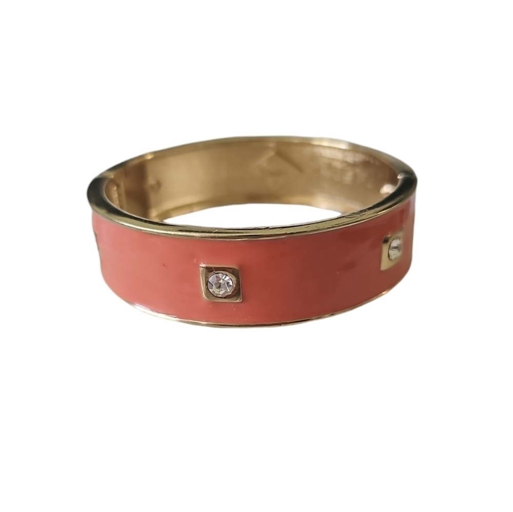Sequin Brand Enamel Gold Tone Hinge Clamper Bracelet Rhinestone Nordstrom